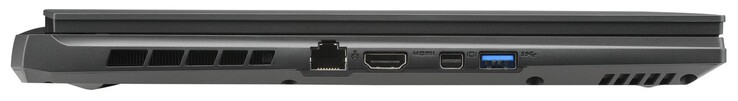 Left side: Gigabit Ethernet, HDMI 2.1, Mini Displayport 1.4, USB 3.2 Gen 1 (USB-A)