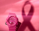 Casio and the Breast Cancer Research Foundation partner together with the Pink Ribbon model GMAS145PK-4A G-Shock watch. (Image source: Casio)
