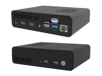 The front and back of the DeskPi Pro. (Image source: Seeedstudio)