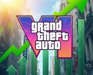 GTA 6 logo seen with Take-Two Interactive stock ticker