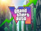 GTA 6 logo seen with Take-Two Interactive stock ticker