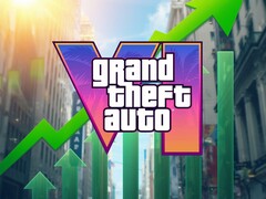 GTA 6 logo seen with Take-Two Interactive stock ticker