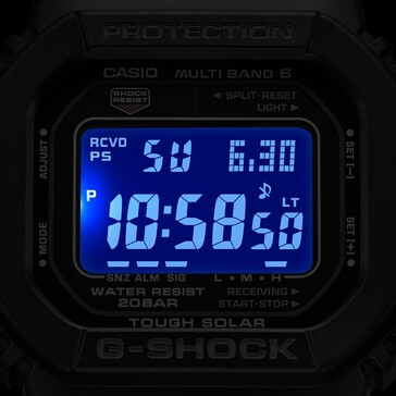 GW-M5610U-1B's negative (inverted) display