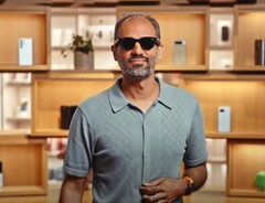 Android CEO Sameer Samat wore the new Google Glasses at the Android Show. (Image source: Google)