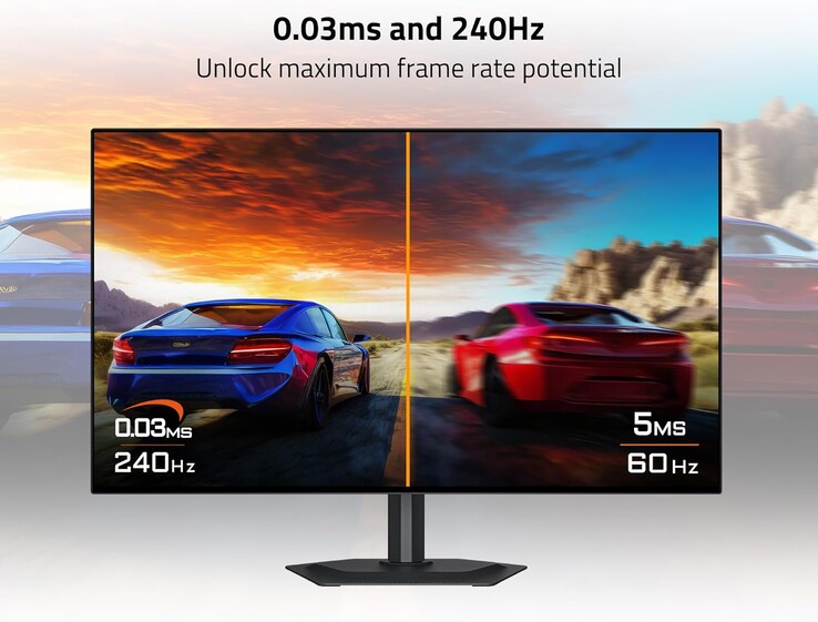 The Gigabyte GO27Q24G WOLED gaming monitor features a 240 Hz refresh rate