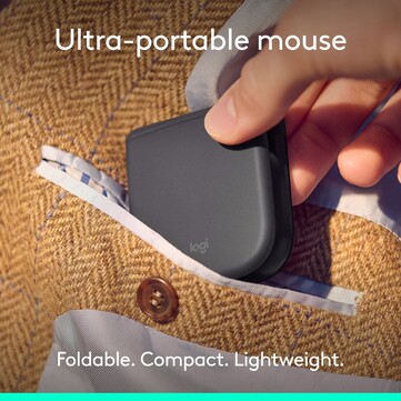 The Logitech Mouse folds completely flat.