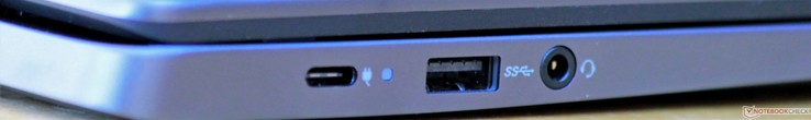 Right: USB 3.1 Gen 1 Type-C/power delivery, USB 3.0 Type-A, headset jack