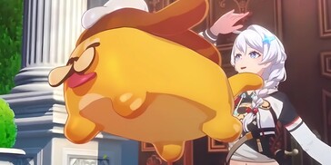 New Honkai game Kiana and creature (Image source: HoYoverse)
