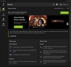 Nvidia GeForce Game Ready Driver 560.70 update notification and details (Source: Own)