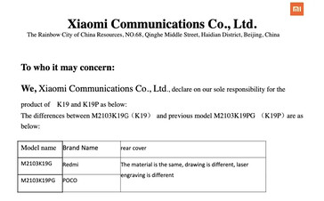 Xiaomi files a declaration of differences between the Note 10 5G and new POCO phone. (Source: FCC via MySmartPrice)