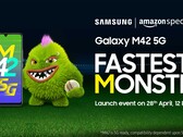 Samsung teases the Galaxy M42 5G. (Source: Amazon)