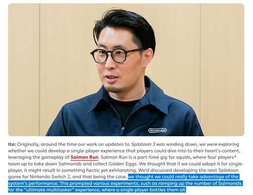 Splatoon Raiders interview response about Switch 2 specs