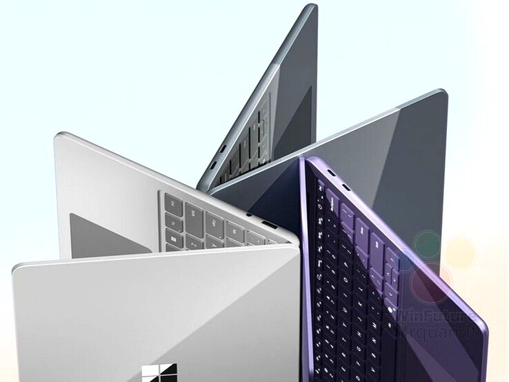 The Surface Laptop 13" will come in three colour options like the Surface Pro 12". (Image source: via Roland Quandt & WinFuture)