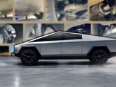 Spy shots of a broken-down Tesla Cybertruck have revealed its suspension system. (Image source: Tesla & Electrek - edited)