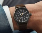 Timex Expedition Scout-40mm-TW4B260009J with a black dial and brown leather strap worn on a wrist