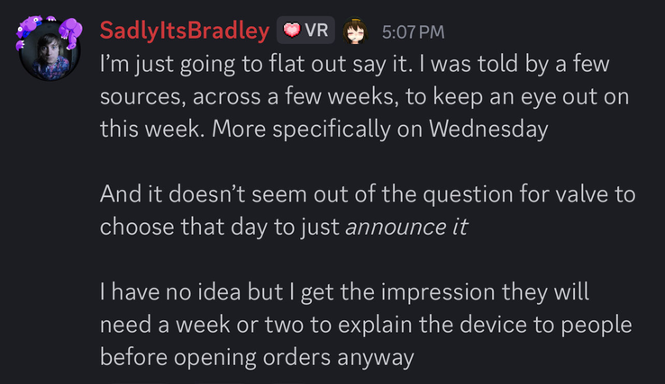 Valve Steam Frame VR gaming headset announcement rumor. (Image source: SadlyItsBradely)