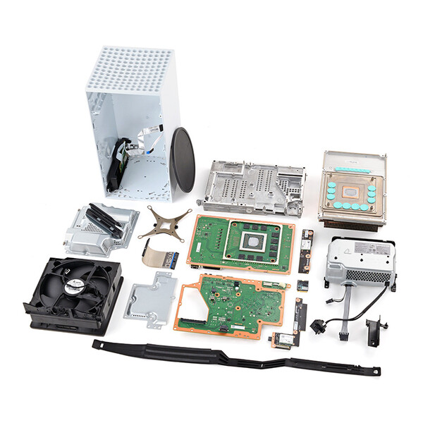 Available parts for the Xbox Series S and Series X consoles include motherboards, Wi-Fi boards, and shells. (Image source: iFixit)