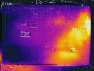 Temperature development underside (load)