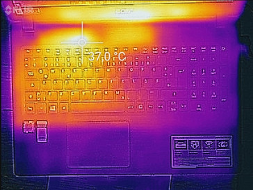 Aspire 3 heat map idle - top