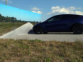 The HW3 Model Y failed the Wile E. Coyote road wall crash test. (Image source: Kyle Paul/X)