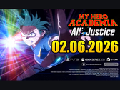 Key visual for My Hero Academia: All’s Justice showing Izuku Midoriya reaching forward with glowing energy effects and the release date 02 June 2026. (Source: YouTube)