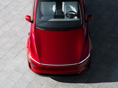 New 2026 Model Y in Ultra Red color. (Image source: Tesla)