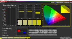 CalMAN saturation (DCI-P3 target color space)