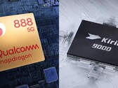 Both the Snapdragon 888 and Kirin 9000 are based on a 5nm process. (Image source: Qualcomm/HiSilicon - edited)