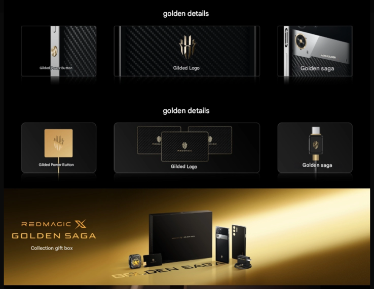 Some exclusive features of the Nubia RedMagic X Golden Saga Limited Edition. (Image source: IT Home - machine translated from Chinese)