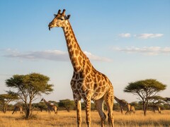 An AI-generated image of a giraffe