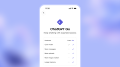 Subscriptions like ChatGPT-Go offer, among other things, higher usage limits and advanced features.