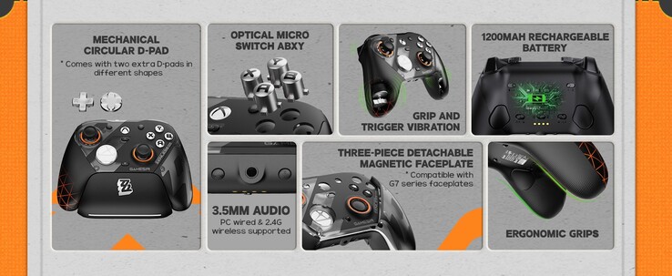 GameSir G7 Pro Zenless Zone Zero Edition Wireless Controller for Xbox has an audio jack. (Image source: GameSir)