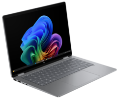 The HP OmniBook X Flip 2-in-1 (model 14-fk0033dx) is equipped with a 5-megapixel webcam with IR and a privacy shutter (Image source: HP)