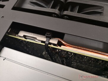 A cable tie secures the GPU