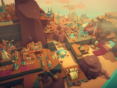 An image showing buildings in Islanders, now 70% off on Steam.