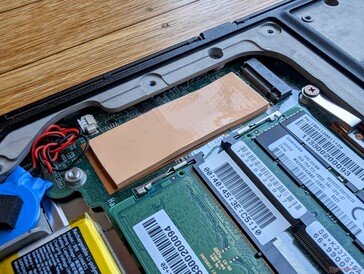 Unoccupied secondary M.2 slot with thermal pad for expansion