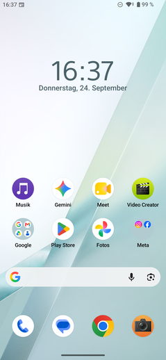 Sony Xperia 10 VIII: Homescreen