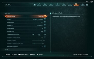 Doom: The Dark Ages Steam Deck settings (image source: Notebookcheck)