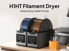 Elegoo H1 HT filament dryers with a touchscreen at the front.