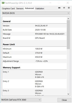 Gpu z store rtx 3080