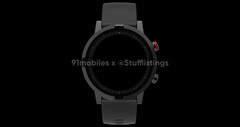 A OnePlus Nord Watch render. (Source: 91Mobiles x Stufflistings)