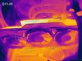 Heat map of the MSI GeForce RTX 2080 Ti Gaming X Trio during a stress test (PT 100%)