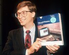 Bill Gates and Microsoft Windows 1.0 retail box back in 1985