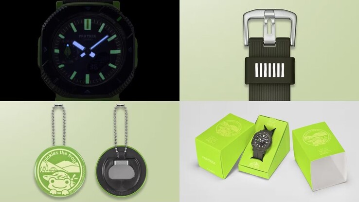 The Casio Pro Trek x The Nature Conservation Society of Japan x Pickles the Frog PRJ-B001NJ-3 watch