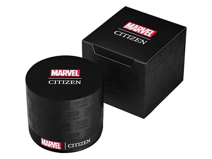The ships in a black, Marvel-themed package
