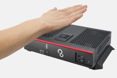 The Fujitsu FUTRO Q9010 has PalmSecure hand-vein biometrics. (Source: Fujitsu)