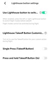You can also configure the behavior of the Lighthouse Tracker