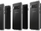 From left to right: the Samsung Galaxy S10E, the S10, and the S10+. (Source: Twitter/Evan Blass)