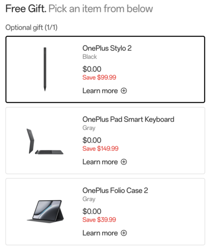 The deal includes a free gift. (Image source: OnePlus)
