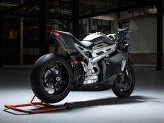 Triumph has released a few attractive pictures of its sporty electric motorcycle prototype TE-1 (Image: Triumph)